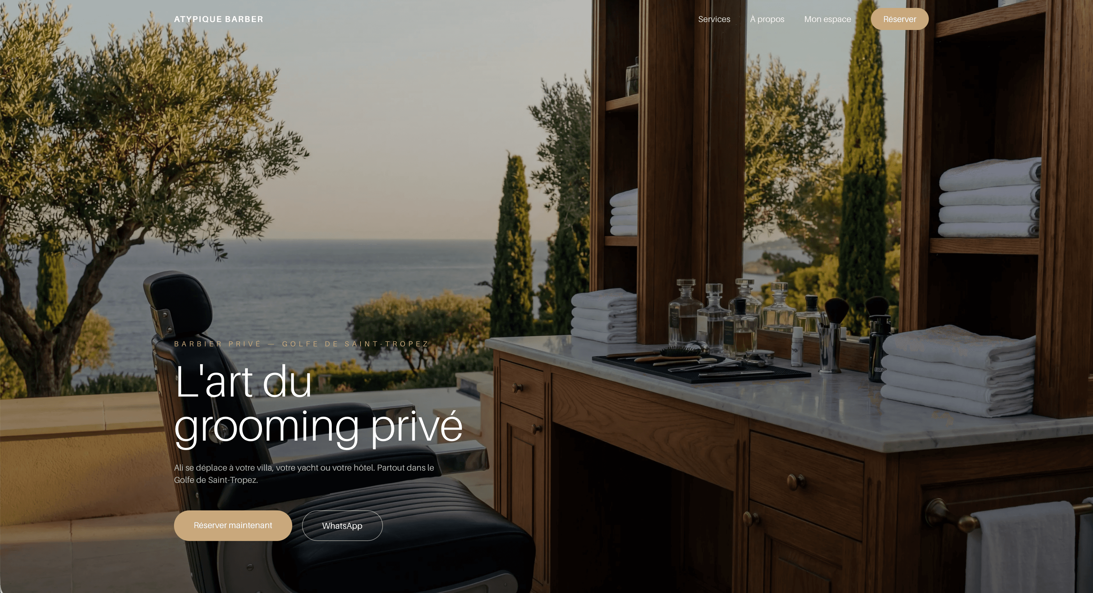 Aperçu du projet Atypique Barber — Saint-Tropez